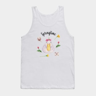 It's Springtime, Hand Painted Watercolor T-Shirt Tank Top